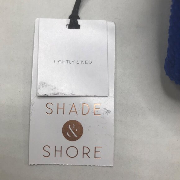 Shade And Shore Women's Size 34C Lined Triangle Bikini Swim Top Blue New - Picture 3 of 12